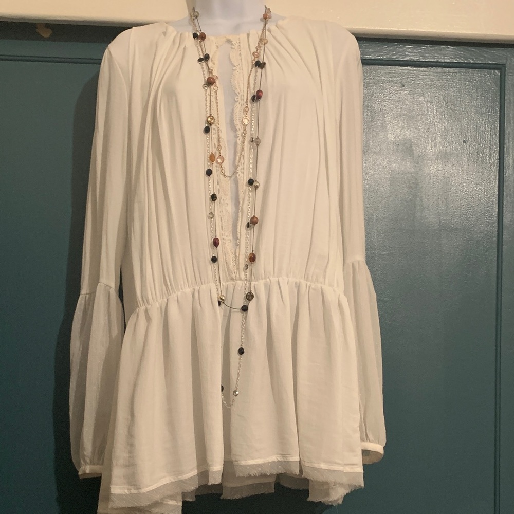 Free People Ivory Boho Tunic